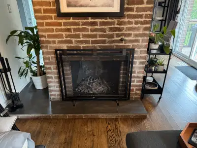 Modern Contemporary Style Fireplace Screen, View more