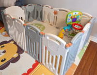 Foldable baby gate with opening gate!