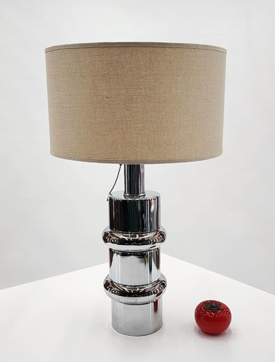 Sonneman Style Chrome Table Lamp w/ New Shade, View more