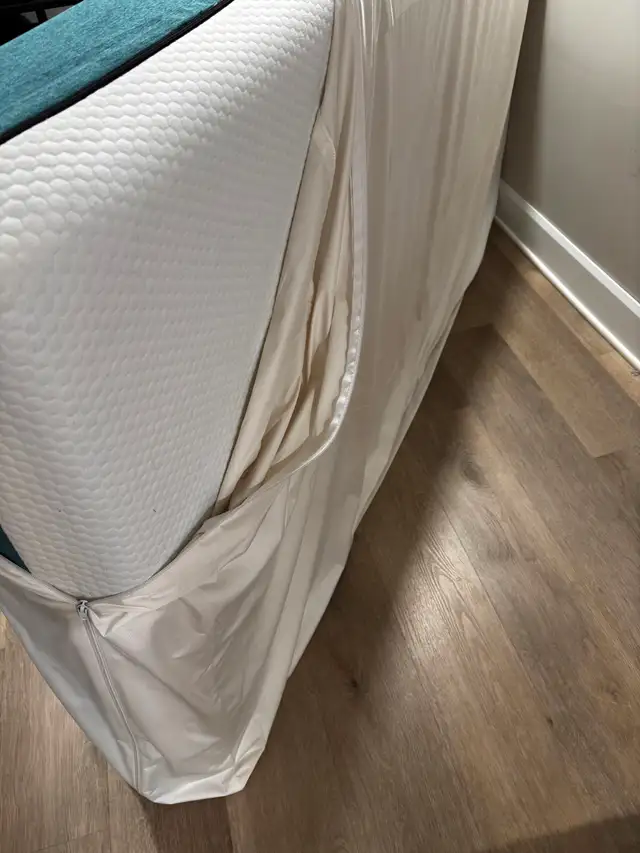 Mobly Twin Mattress – Like New – Always Covered – $150 OBO in Bedding in Ottawa - Image 5