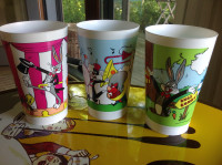Bugs Bunny 50th Birthday 5" Plastic Cups (Partial set of 3)