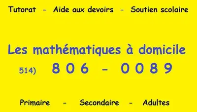 COURS DE QUALITÉ DE MATHS PRIVÉS EN PRÉSENTIE L OU EN LIGNE ! Cours donnés par un vrai enseignant da...