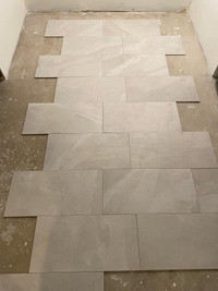 12” X 24” Tiles - Brazilian Slate Oxford White
