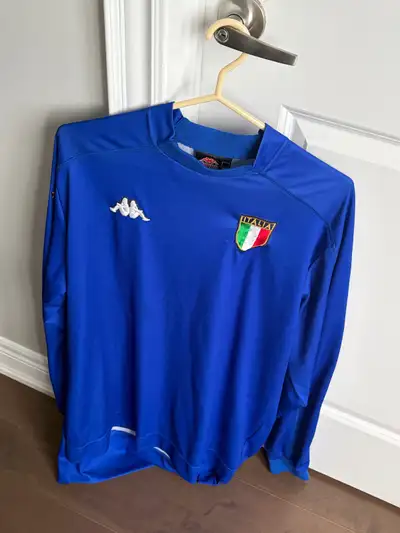 Italy Kappa mens Blue rare long sleeve XL soccer jersey, View more
