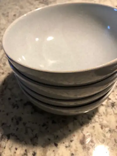 Four bowls These high-quality Denby stoneware bowls are perfect for your kitchen, offering a beautif...