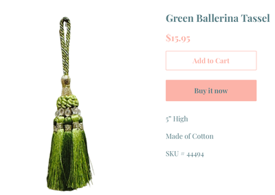 Brand New Green Cotton Tassel With Beading, View more
