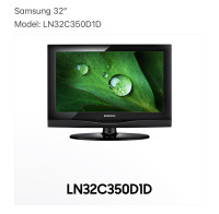 Samsung 32” LN32C350D1D 