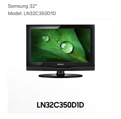 Samsung 32” LN32C350D1D 720p 60 Hz LCD HDTV, View more