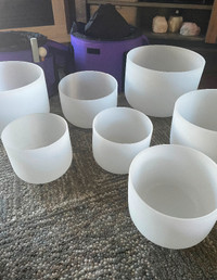 Crystal singing bowls set of 7