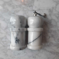 Marble Salt and Pepper Shakers