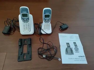 3 VTech DECT 6.0 Home Cordless Phones (CS6114-2WT & 6919-16), View more