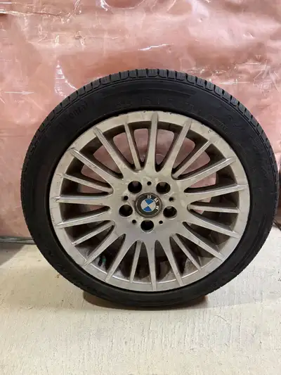 BMW RIM 17” with used tire - Continental 225/45 R17 91H M+S – on BMW RIM - 328XI