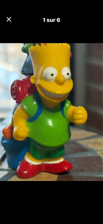 Vintage Bart Simpson Figurine Randonneurs Matt Groening 1990, View more