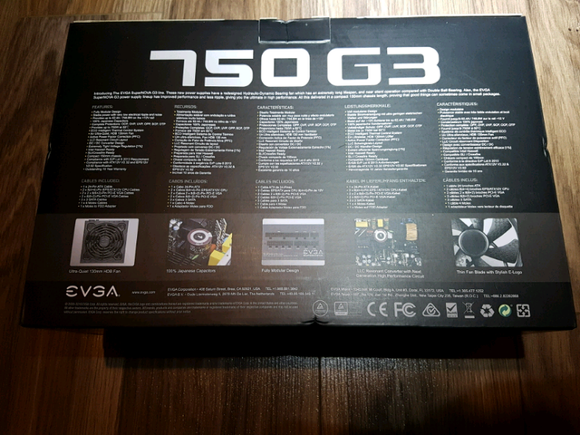 Evga Supernova 750 G3 Power Supply in System Components in City of Montréal - Image 3