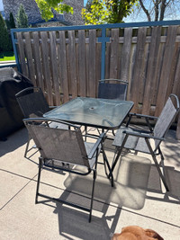 Patio table and chairs. 