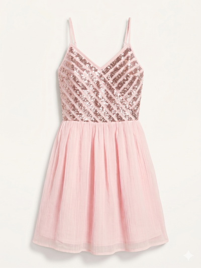 Hollister Light Pink Sequin Ballerina Style Dress, View more