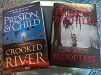 Preston and Child hardcover novels: Bloodless and Crooked River