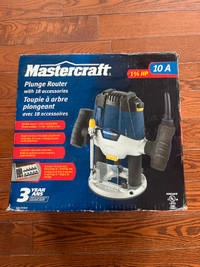 Mastercraft Plunge Router with 18 accessories, model # 054-7010
