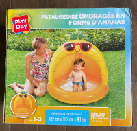Play Day:  piscine gonflable ombragée en forme d’ananas.  Neuf 