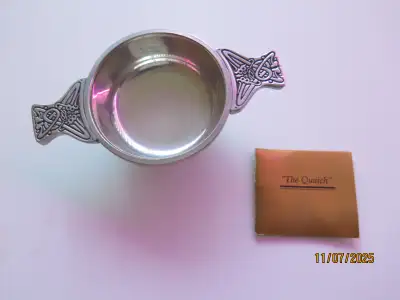 The quaich (pronounced “quake”) has deep roots in Scottish culture, often presented at weddings, cel...