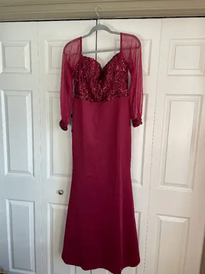 BRAND NEW (tags attached)! NWT! Burgundy Long Sleeve Dress, View more