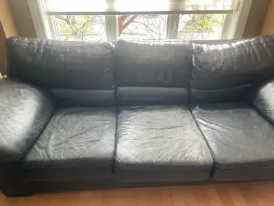 Black Leather Sofa, View more