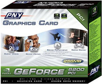 PNY GEFORCE 6200 8X AGP 256MB VIDEO CARD-NEW-60.00