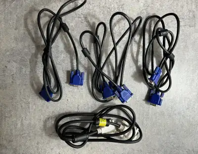 One DVI and Three VGA Computer Video Connection Cables, View more
