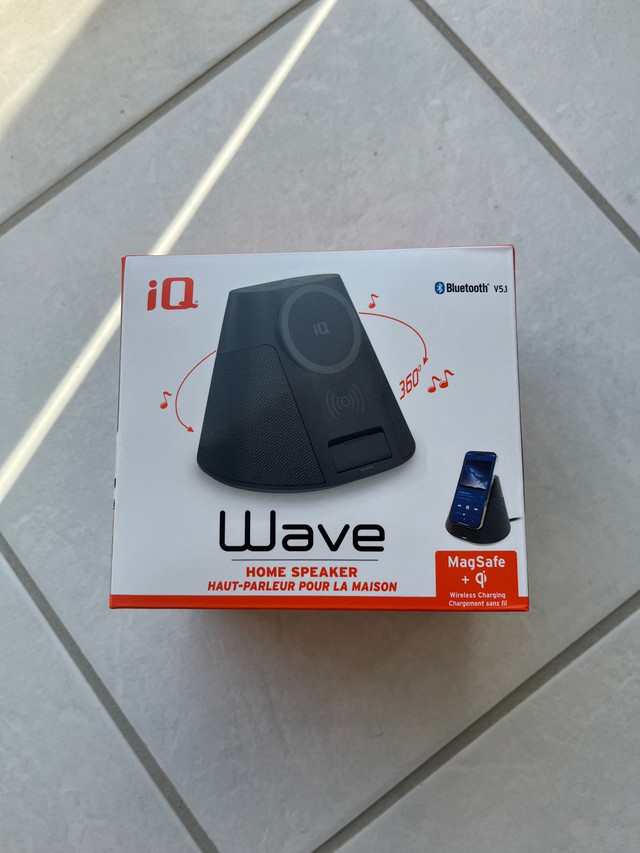 (BNIB) iQ Wave IQWHS1 Home Bluetooth Speaker + Wireless Charger in General Electronics in City of Toronto