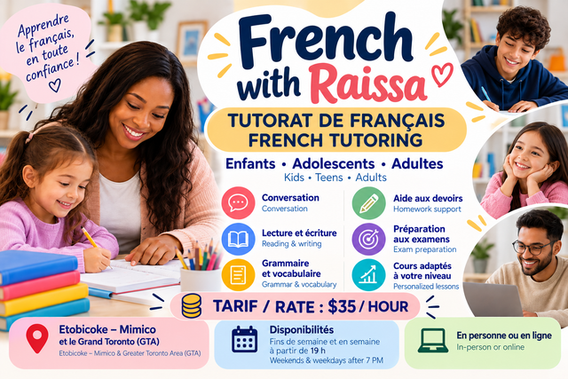 French Tutoring – Etobicoke & GTA