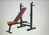 Adjustable weight bench, with squat rack foldable home bench.