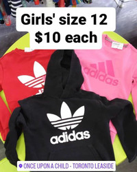 Adidas sweat tops... size 12... $10