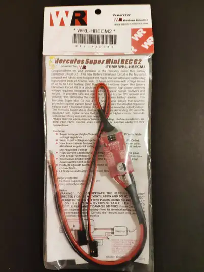Brand New Western Robotics Hercules Super Mini BEC G2 This new Battery Eliminator Circuit is the fir...