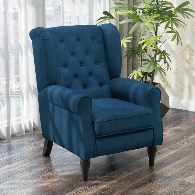 Button Tufted Accent Chair for Living Room - Upholstered Wingbac in Chairs & Recliners in Markham / York Region - Image 7