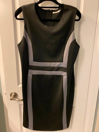 Women's Black with/Gray Business Casual Dress - Size 14