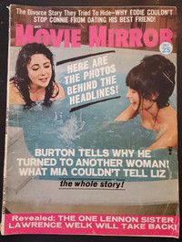 MOVIE MIRROR magazine - Oct. 1968 - Elizabeth Taylor, Mia Farrow