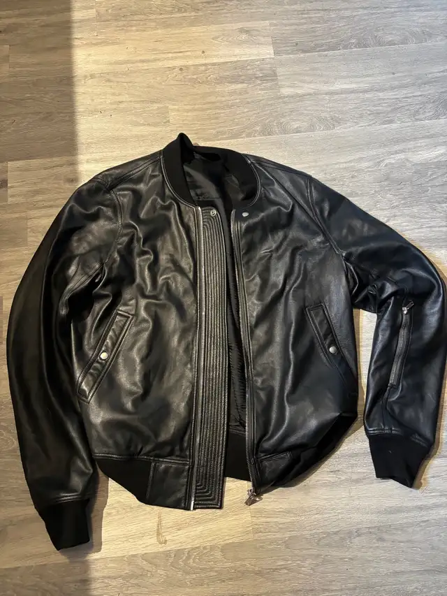 Men’s Rick Owen’s leather jacket in Men's in Strathcona County - Image 4
