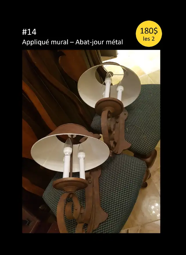 Applique Murale Métal in Indoor Lighting & Fans in City of Montréal - Image 2