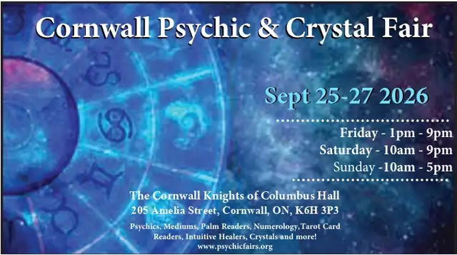 Cornwall Psychic & Crystal Fair - Sept 25-27 2026
