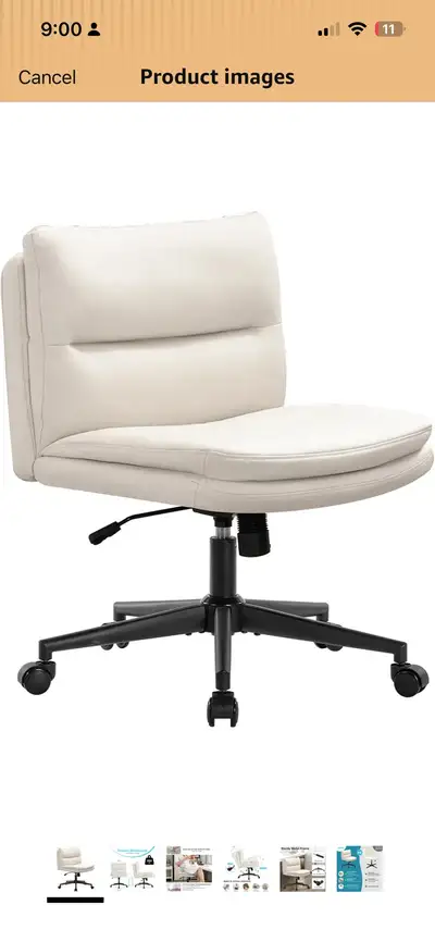 Bosmiller Armless Desk Chair Office Chair with Wheels, View more
