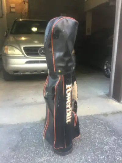POWERBILT GOLF BAG Clubs: Spalding pitching wedge Circuit putter #1 circuit loft #2 Powerbiltcitatio...