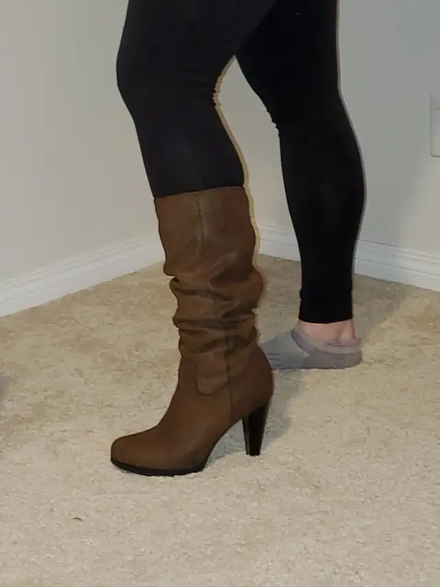 Brown Suede Boots - Women’s size 10 in Women's - Shoes in Calgary - Image 3