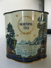 VINTAGE ANTIQUE 'JACKSONS of PICCADILLY' MORNING TEA TIN BOX
