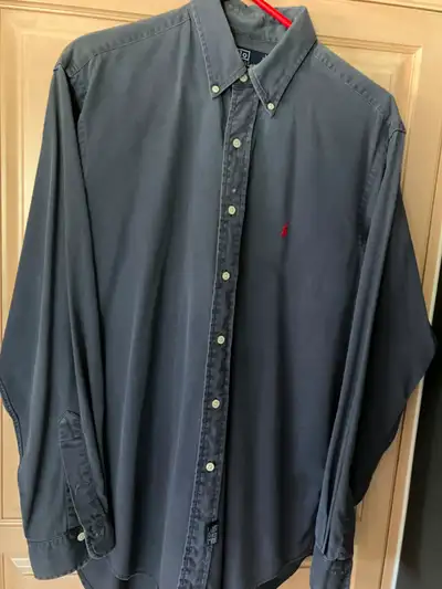 Men's Shirt POLO Ralph Lauren SZ.L Navy Blue, View more