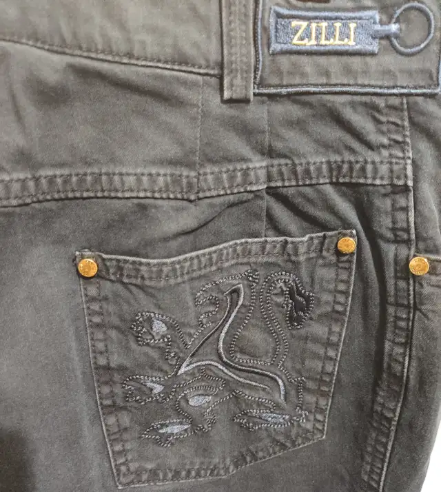 Zilli Luxury Designer "Griffon" embroidery Rare Vintage Jeans