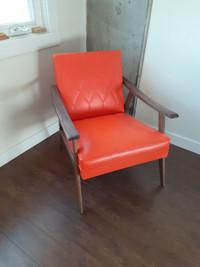 Refinished 1965 MCM Vinyl Lounge Chair