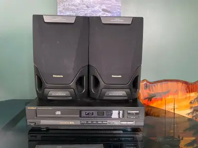 Goldstar compact disc DVD player with Panasonic speakers, View more