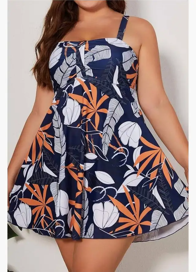 New With Tags Women's Plus Size, One Piece Swimsuit with SHORTS62863264092161123
