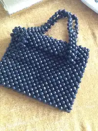 Beautiful  Black beaded small purse