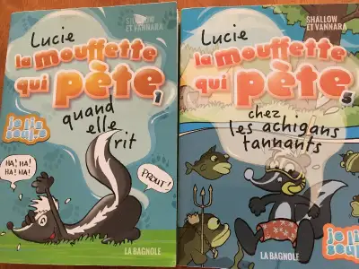 "Lucie , la mouffette qui pète quand elle rit " Livre en très bon état , logement non fumeur , sans...
